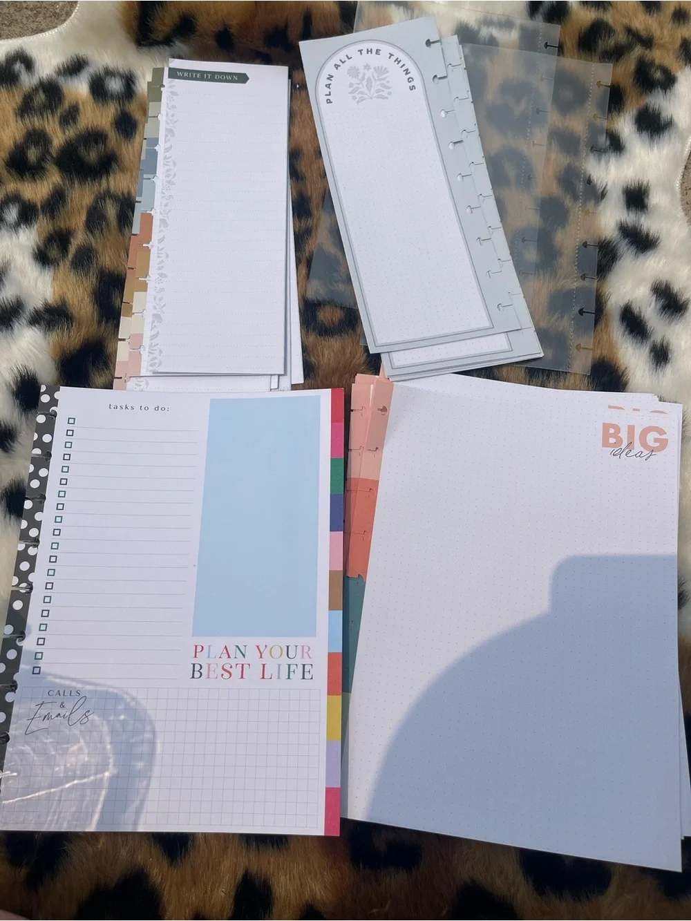 Lot of planner accessories - Sectioned To-Do & Dot Page